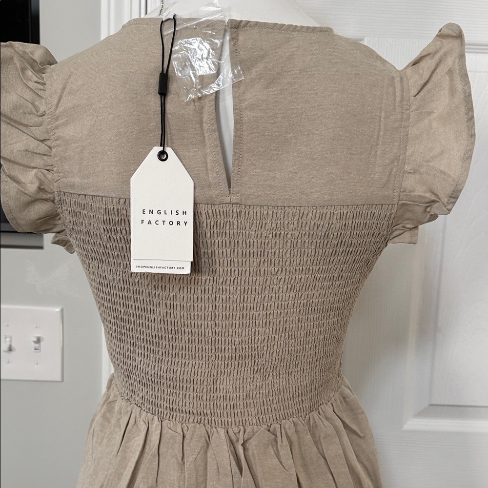 English Factory Cream Ruffle Mini Dress - Picture 10 of 11